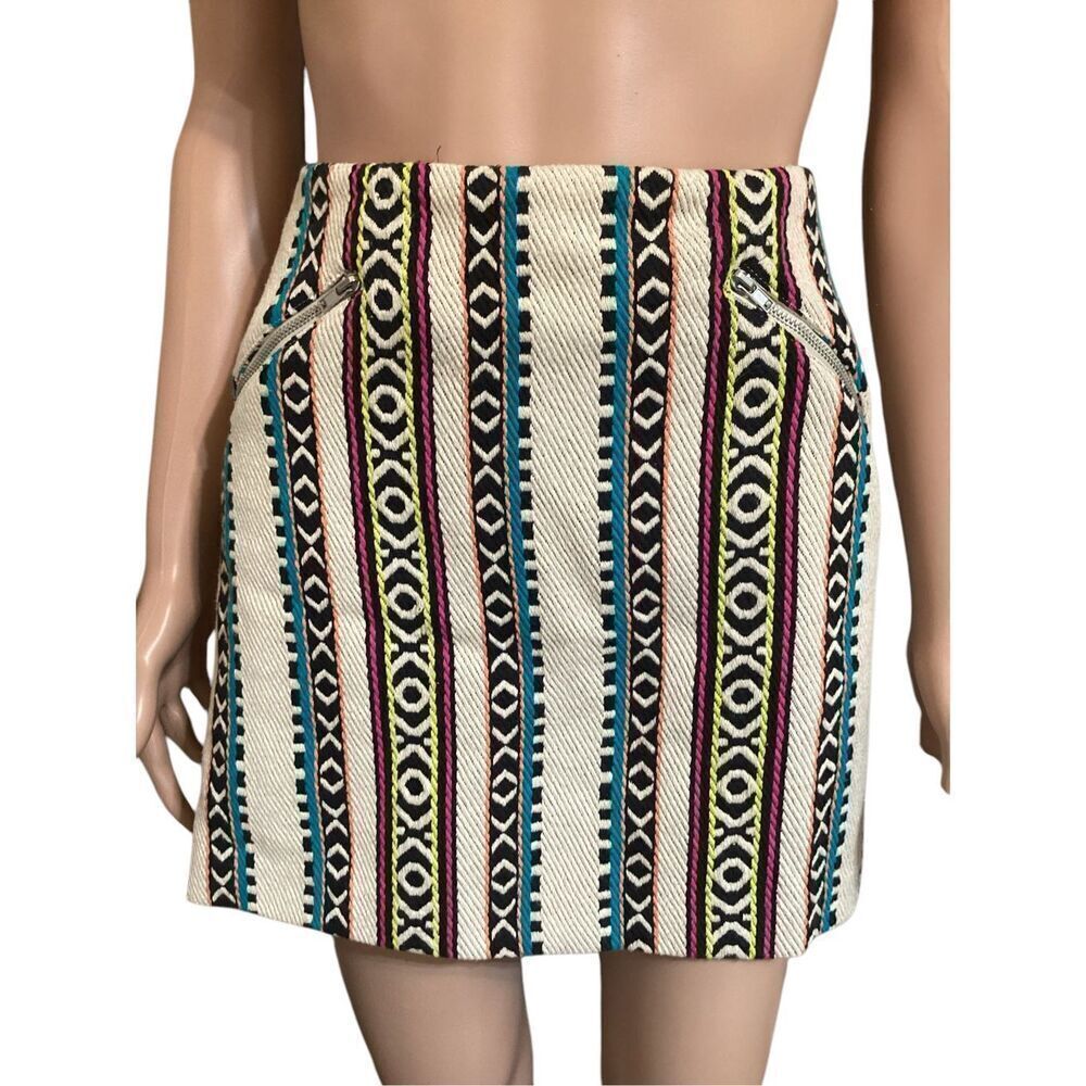 H&M Tribal Print Mini Skirt 10